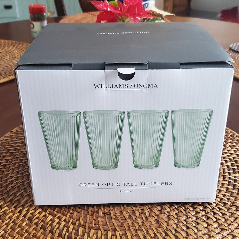 NIB Williams Sonoma Green Tumblers
